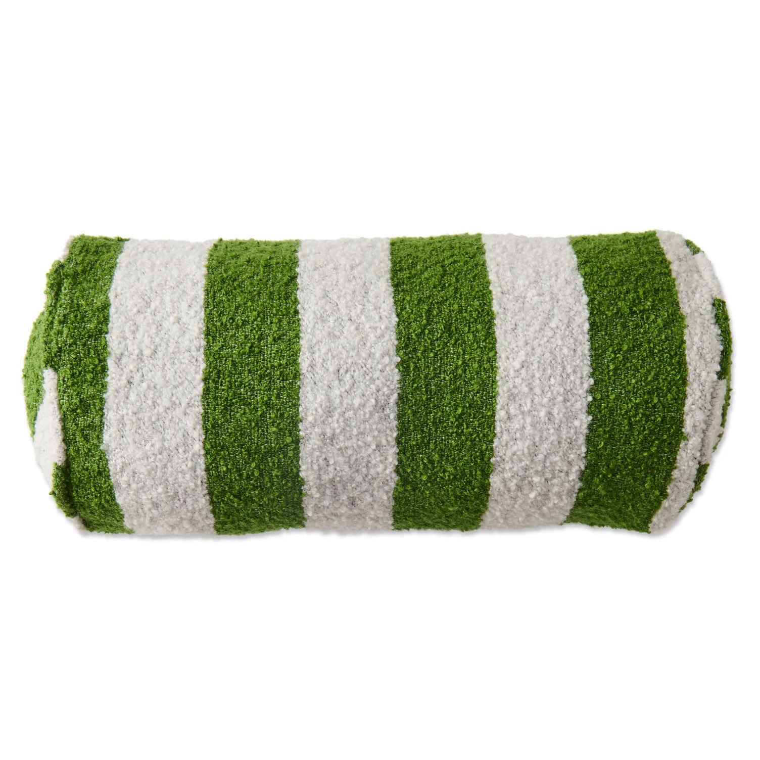 Kip&Co Moss Stripe Boucle Bolster Cushion